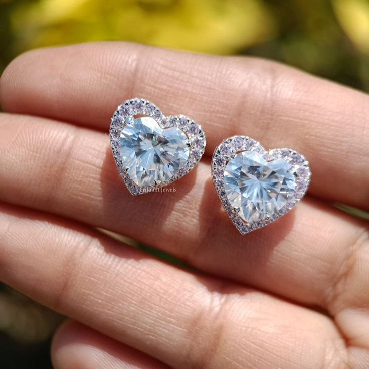 Heart Cut Solitaire Earring