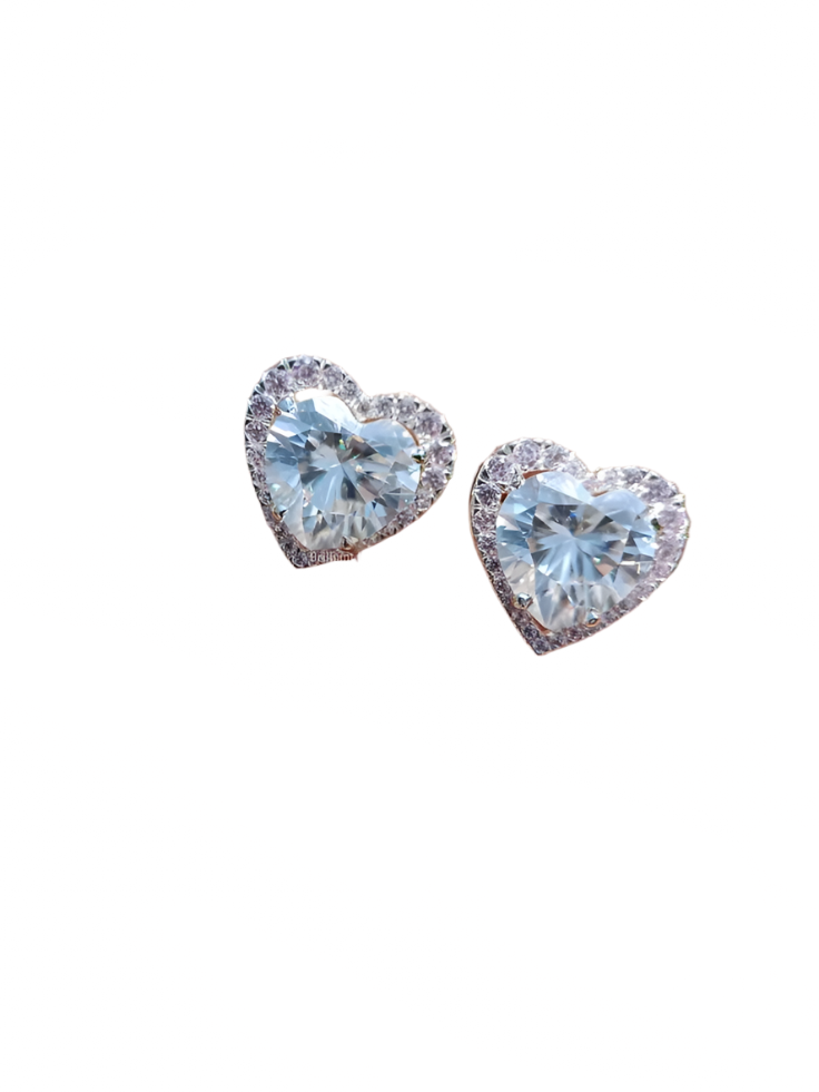Heart Cut Solitaire Earring